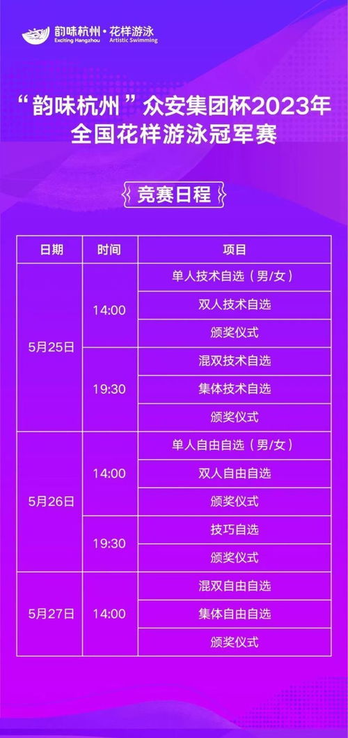 杭州首秀，巔峰對決！國內頂尖花樣游泳賽事本周四盛大啟幕