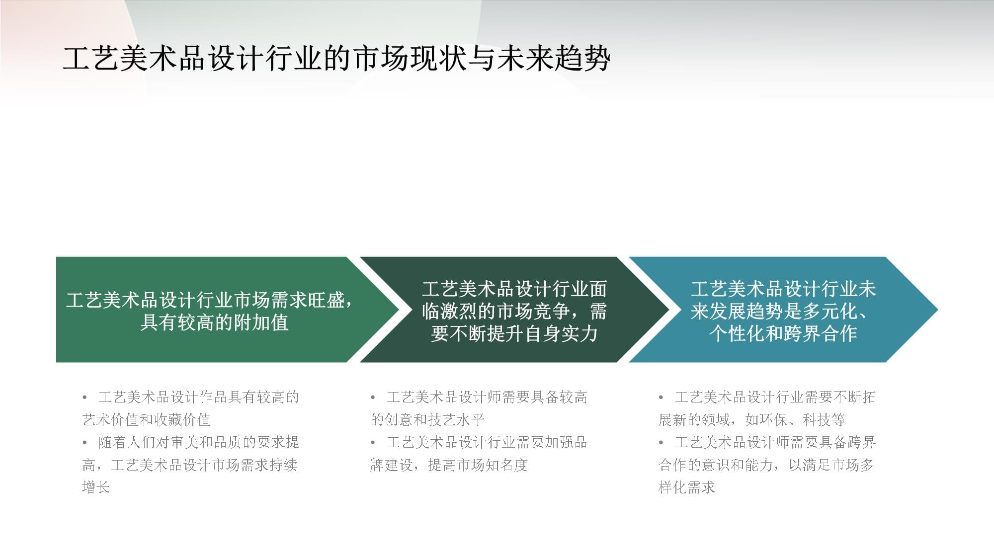 工藝美術品設計的職業生涯規劃書 從匠心到品牌